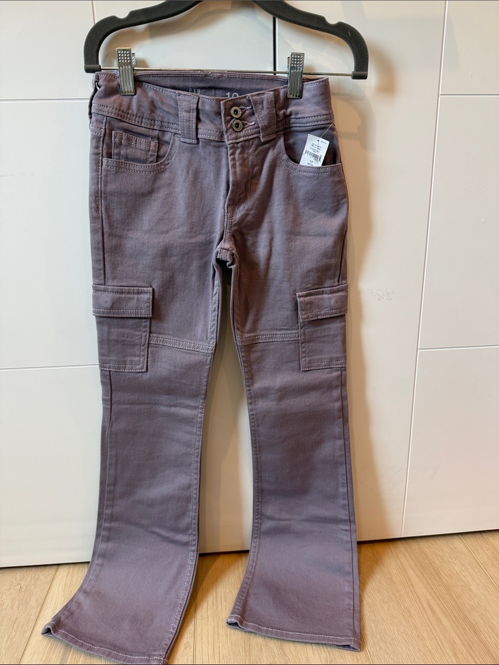 Gap Kids Cargo Flare Pants in Dusty Purple